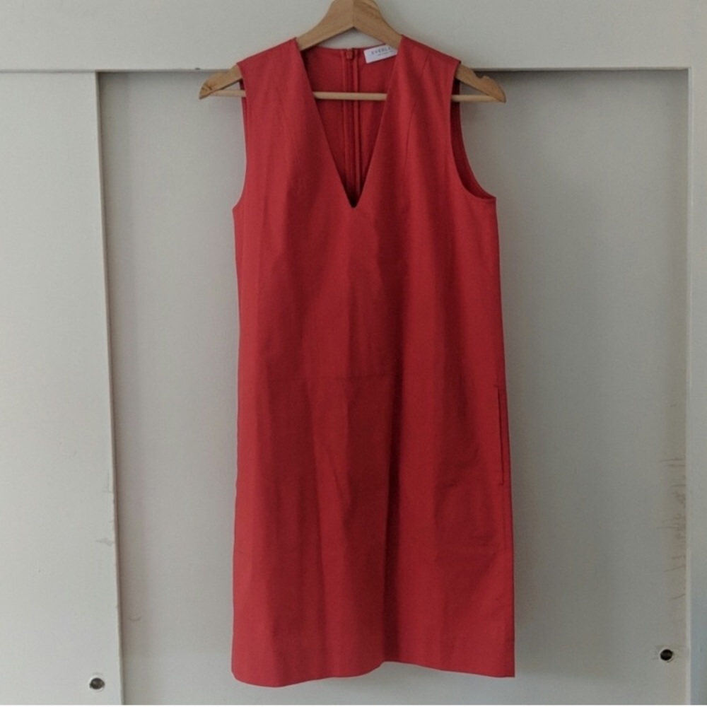 Everlane red shift dress